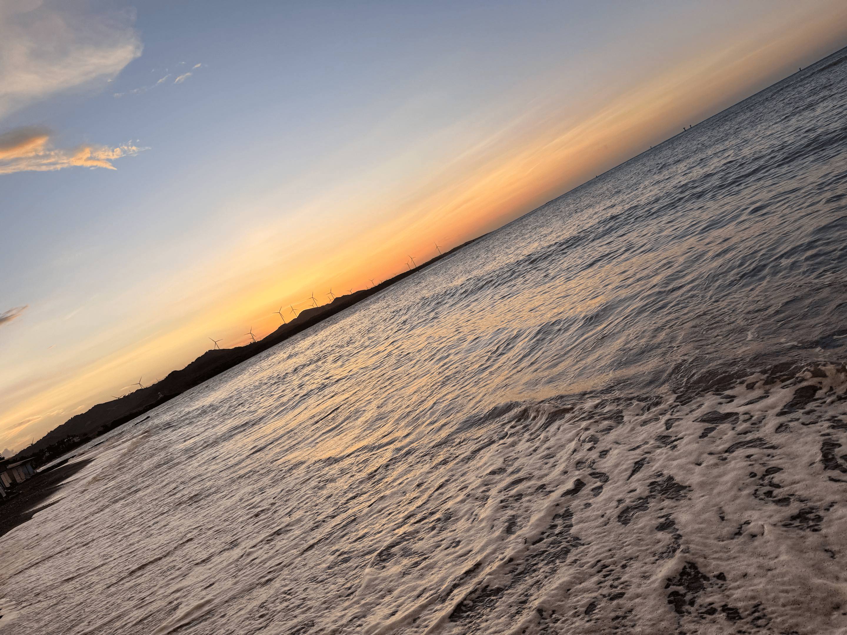 Golden sunset over the sea in Puerto Plata