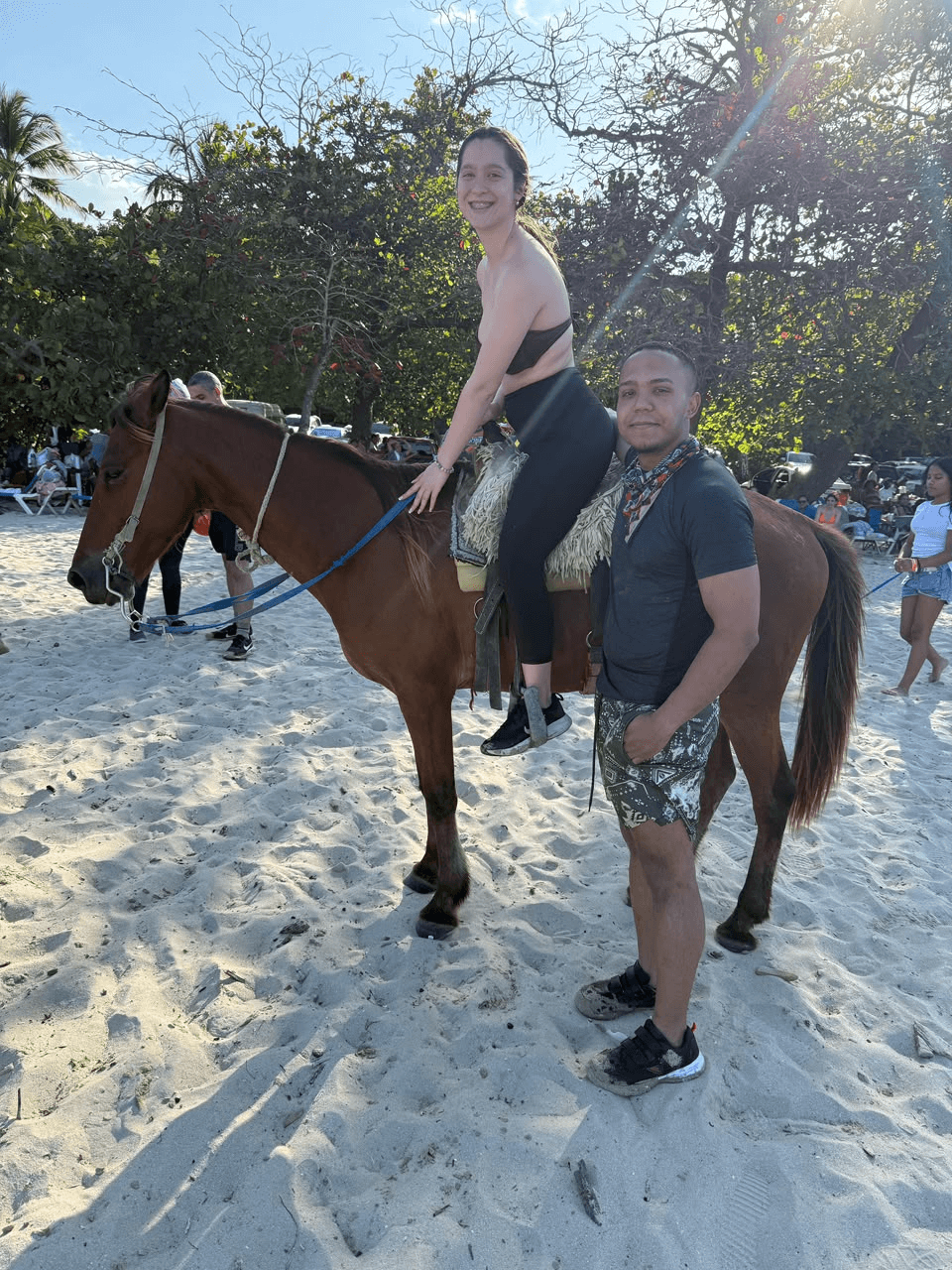 Horseback riding on the beach